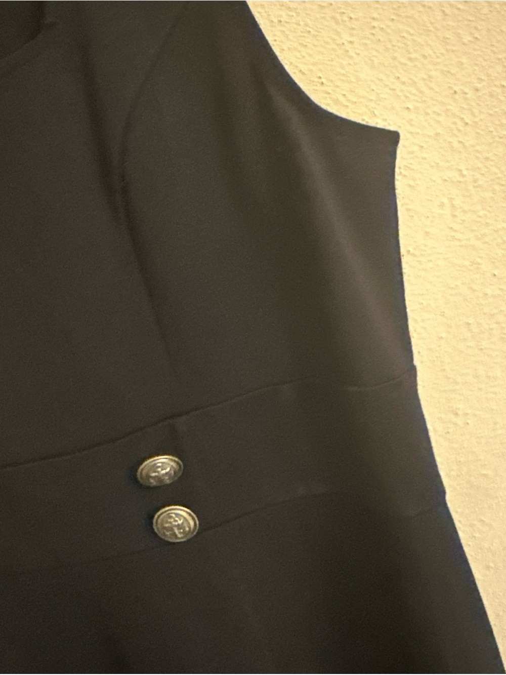 Modcloth Dress XL Black Anchor Buttons Sailor Coastal Nautical - Picture 4 of 5